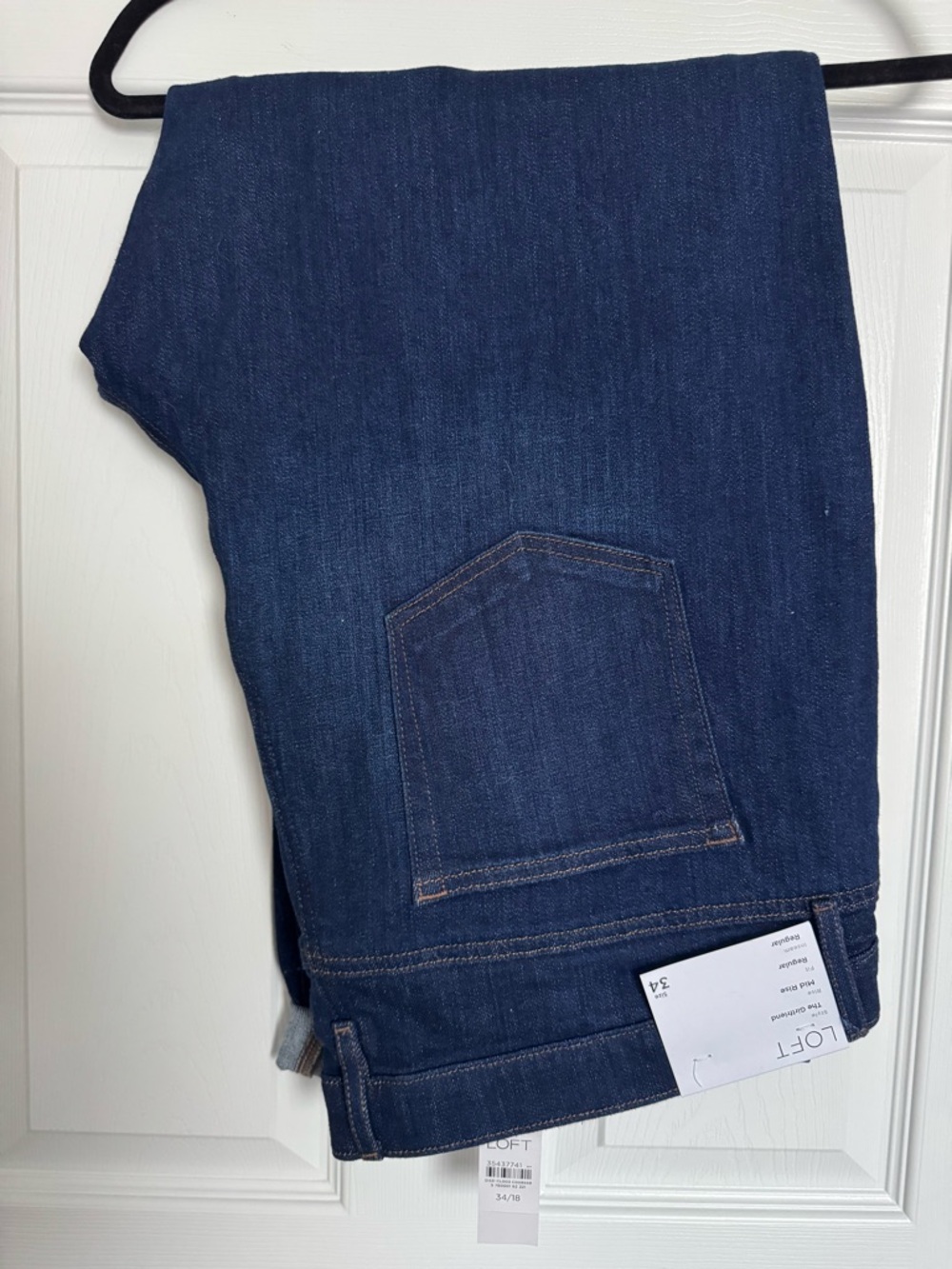LOFT Women's Dark Indigo Boyfriend Jeans